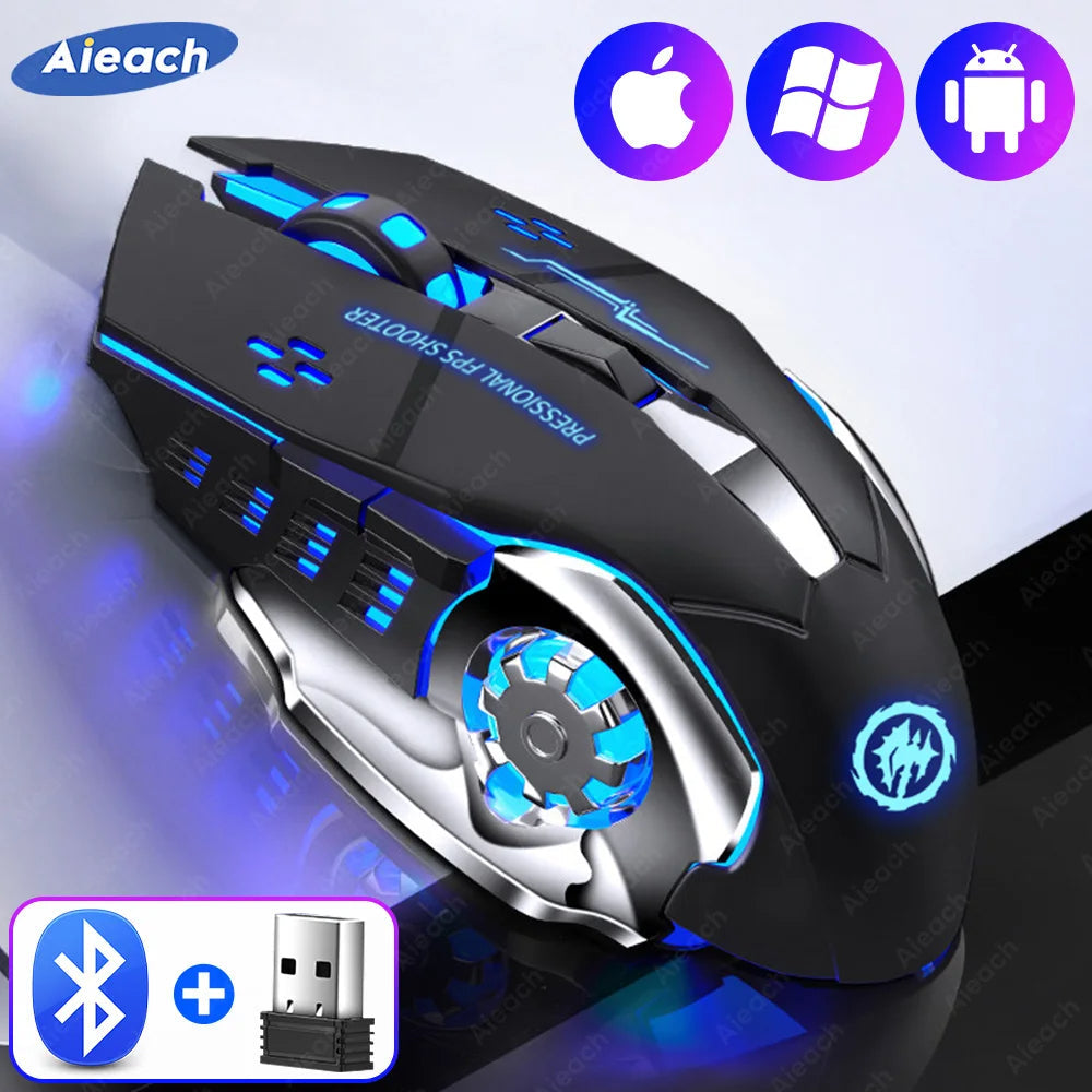 AIEACH Bluetooth Mouse Gaming Computer Rechargeable