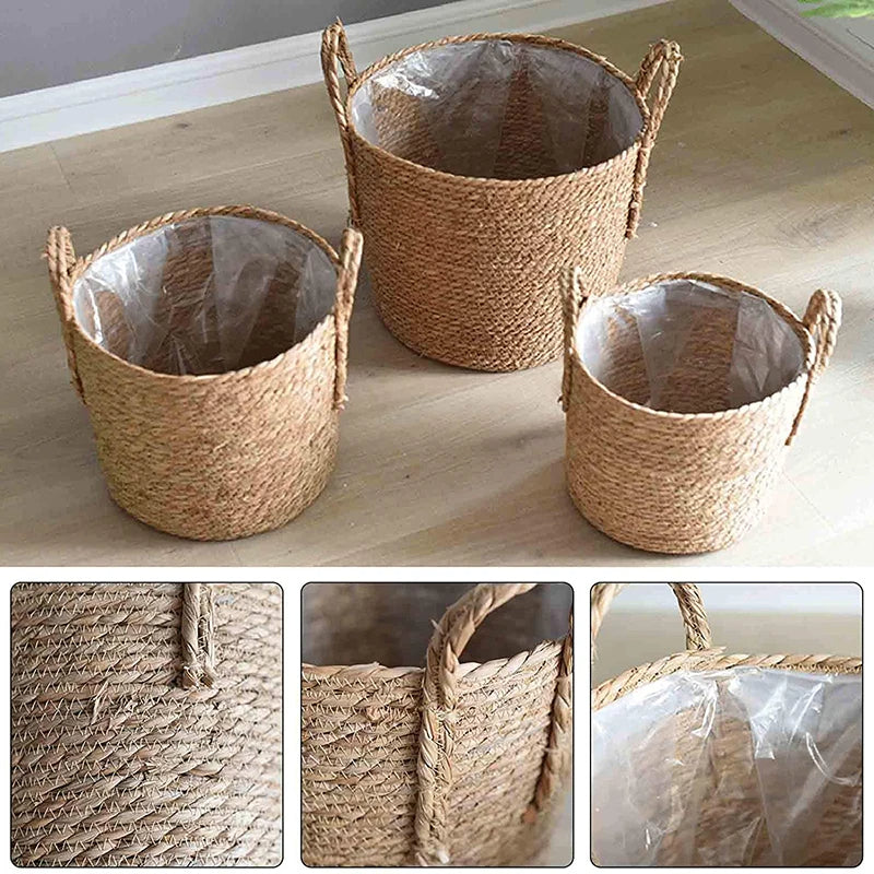 Scandinavian Hand-woven Flower Basket