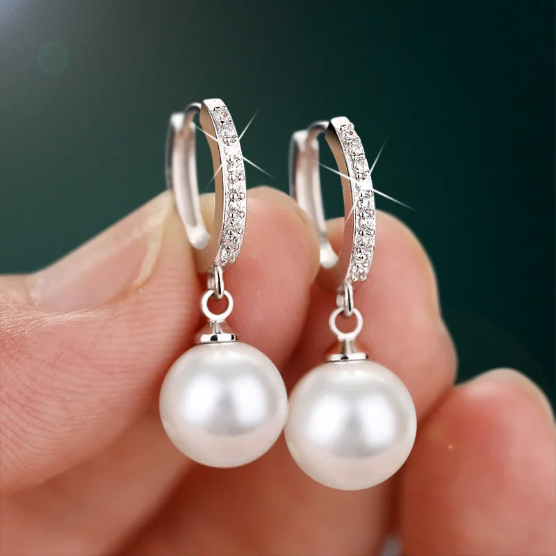 Pearl Earrings Genuine Natural