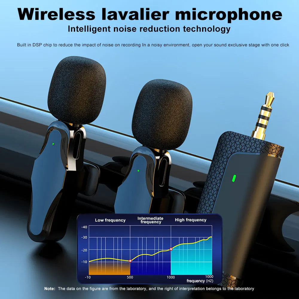 K35Pro Wireless Lavalier Noise Reduction Microphone 3.5mm