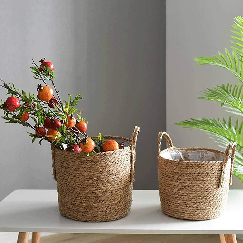 Scandinavian Hand-woven Flower Basket