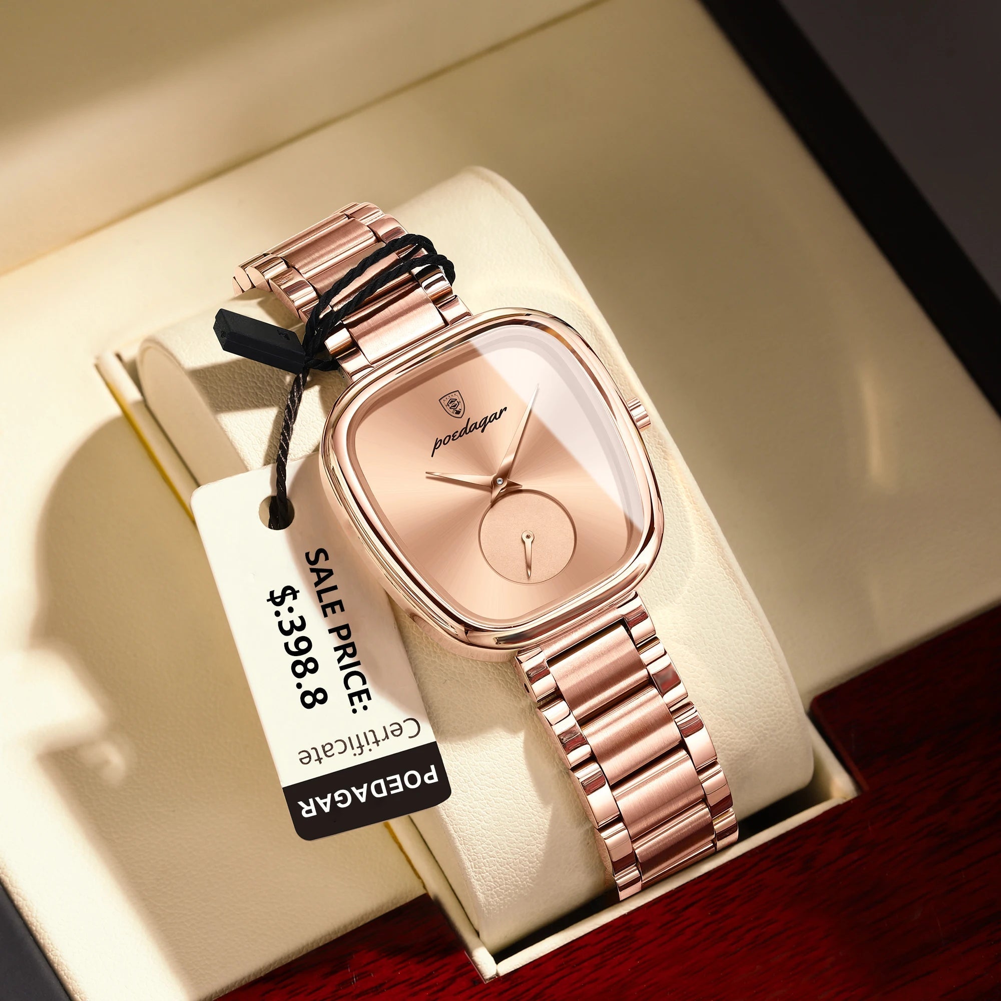 POEDAGAR Luxury Watch for Woman Waterproof Stainless Steel