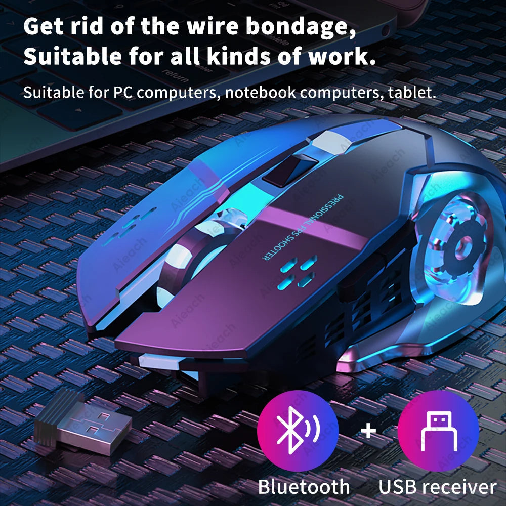 AIEACH Bluetooth Mouse Gaming Computer Rechargeable