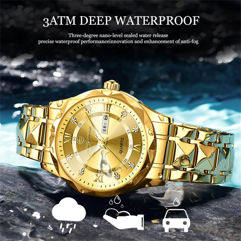 POEDAGAR Top Brand Luxury Man Wristwatch Waterproof