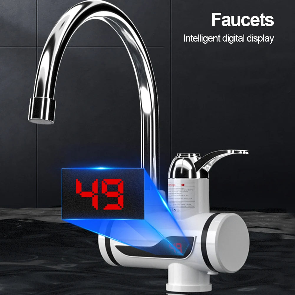 Instant Water Heater Electric Hot Water Heating Kitchen Display Tap Faucet Temperature