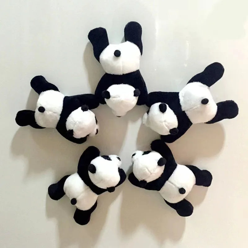 Creative Home Products Cute Plush Panda Doll Magnetic Refrigerator Sticker Gift Sticker Household Decoration Convenient Magnetic