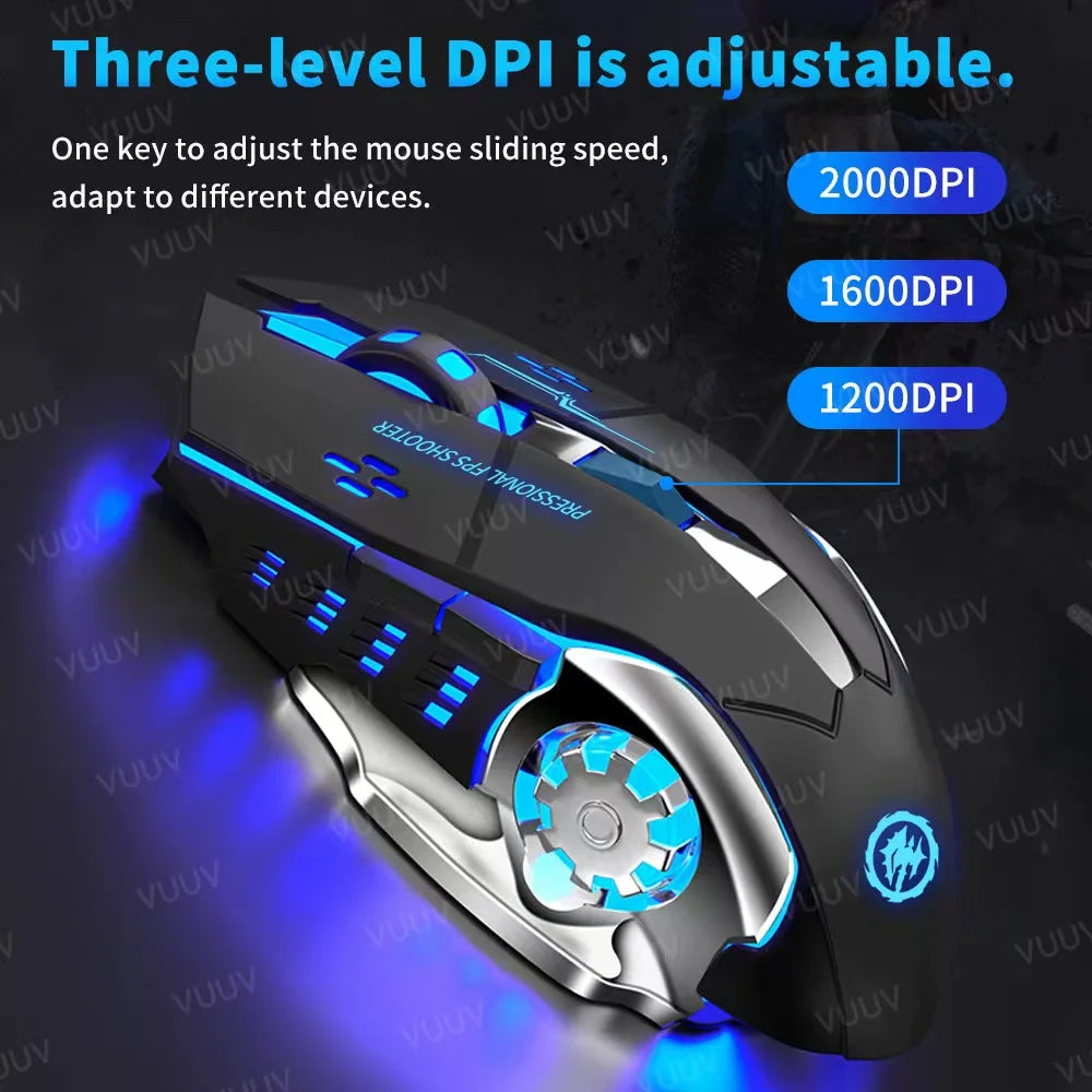 AIEACH Bluetooth Mouse Gaming Computer Rechargeable