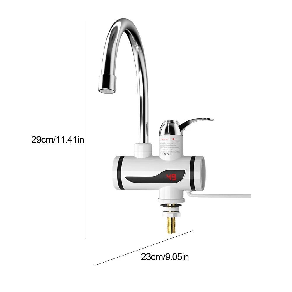 Instant Water Heater Electric Hot Water Heating Kitchen Display Tap Faucet Temperature